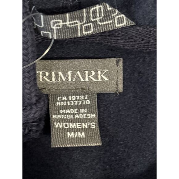 Trimark Sz M Edward Jones Fleece Pullover Hoodie Kangaroo Pocket Thumb Hole Blue - Picture 4 of 14